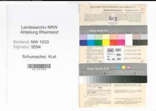 Entnazifizierung Kurt Schumacher , geb. 29.11.1921 (Zeichner)