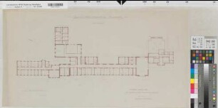 Arnsberg (Arnsberg) Regierungsgebäude Grundriß 2. Obergeschoß 1946 1 : 200 42 x 83 Pause