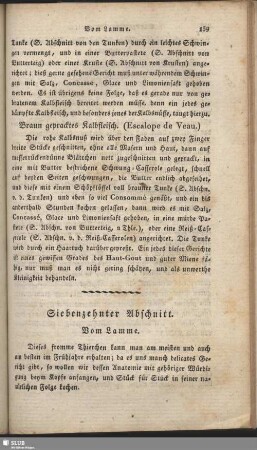 Siebenzehnter Abschnitt. Vom Lamme
