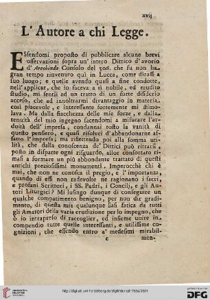 L'autore a chi legge