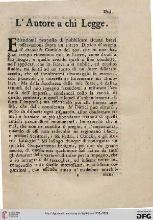 L'autore a chi legge