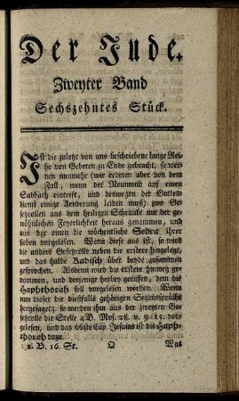 Sechszehntes Stück.