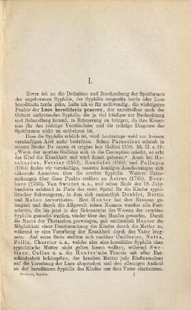 Ueber Spätformen von angeborener Syphilis (Syphilis congenita tarda) in Form einer Casuistik