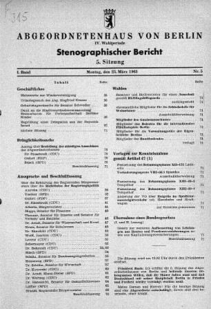 Nr. 5 (5), 25. März 1963