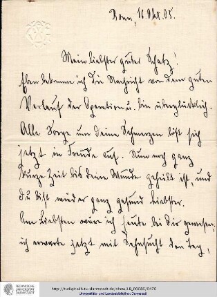 Brief vom 16.10.1905