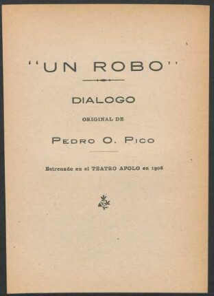 "Un robo" : Diálogo