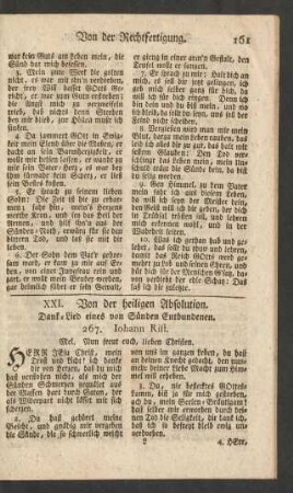 XXI. Von der heiligen Absolution ...