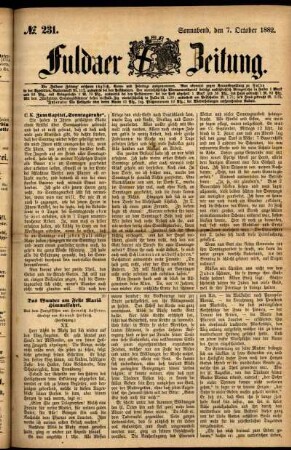 Ausgabe vom Samstag, den 07. Oktober 1882.