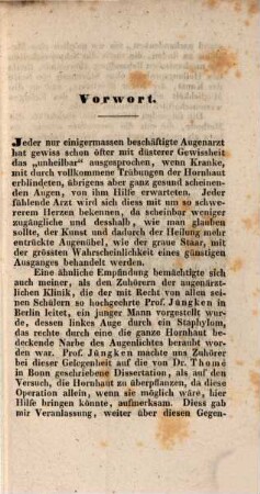 Ueberpflanzung der Hornhaut : Inaugural-Abhandlung