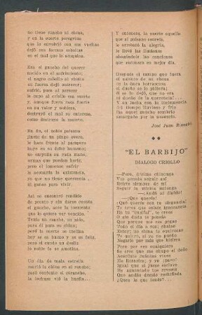 "El barbijo" : Dialogo criollo