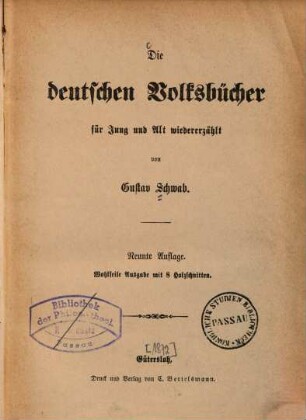 Die deutschen Volksbücher