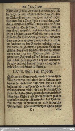LXVII. Von den Ohren
