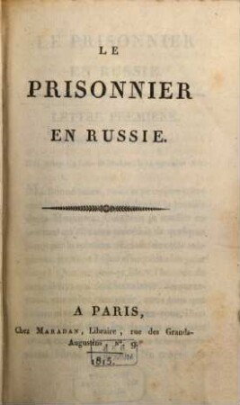 Le prisonnier en Russie