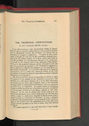 The Transvaal Constitution.