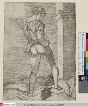 Le soldat rattachant son haut-de-chausse à sa cuirasse [Der Soldat, der seine Hose am Brustpanzer befestigt]