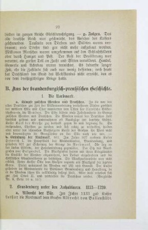 B. Aus der brandenburgisch-preußischen Geschichte