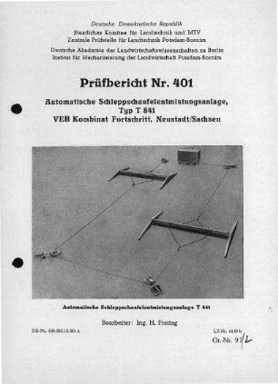 Automatische Schleppschaufelentmistungsanlage T 841