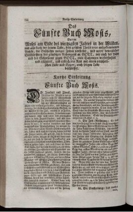 Das fünfte Buch Mosis ...