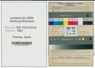 Entnazifizierung Jacob Thomas , geb. 17.08.1905 (Steiger)