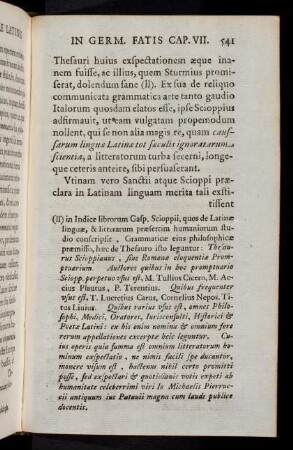 541-551, Utinam vero Sanctii atque Scioppi ...