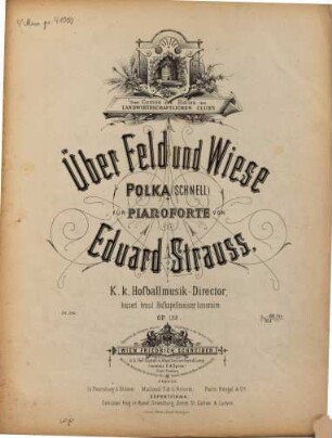 Über Feld und Wiese : Polka (schnell) für Pianoforte ; op. 138