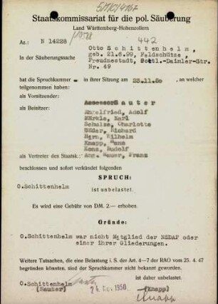 Schittenhelm, Otto