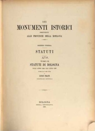 Statuti di Bologna dall'anno 1245 all'anno 1267, 2