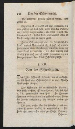 § XII. Von der Schweinezucht.