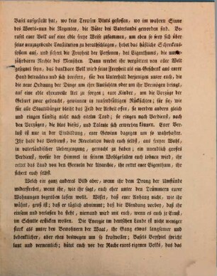 Copia. Schreiben, an den Wohledelgebohrnen, Hochgeachten Herrn, Herrn Carl Albrecht von Frisching, Alt Seckelmeister deutscher Landen, dermaligen Herrn Ehrengesandten auf dem Tage zu Arau : Ein Wort ans Herz, im Tone ächter Vaterlandsliebe, die das Wohl der Staaten nicht in dem Glück, einzelner Privilegirten, sondern in dem Glücke aller Staats-Bürger suchet