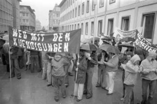 Arbeitsniederlegung beim Werk Karlsruhe der Michelin-Reifenwerke