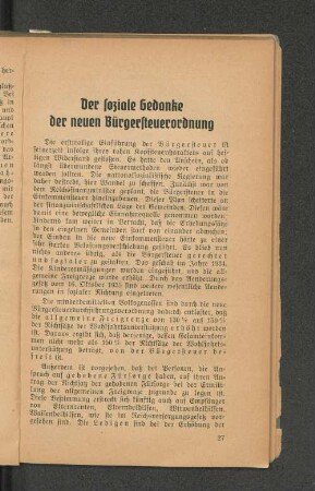 Der soziale Gedanke der neuen Bürgersteuerordnung