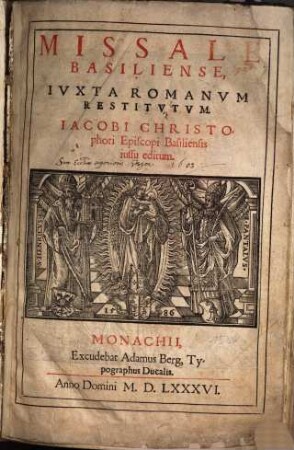 Missale Basiliense : Iuxta Romanum Restitutum