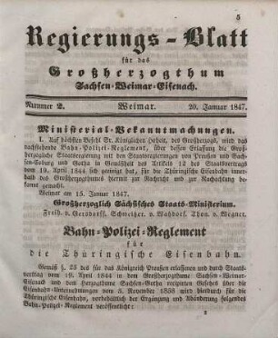 Nr. 2 : 20. Januar 1847