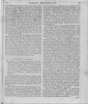 Heine, J. G.: Hausordnung des orthopädischen Carolinen-Instituts zu Würzburg. Würzburg: Etlinger 1826