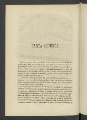 Carta Segunda