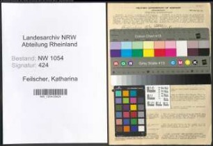 Entnazifizierung Katharina Feilscher , geb. 01.08.1882 ()