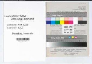 Entnazifizierung Heinrich Hueskes , geb. 07.04.1895 (Krankenkassensekretaer)