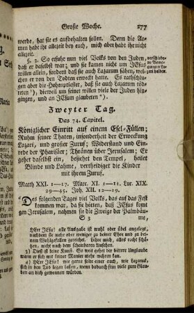 Zweyter Tag.