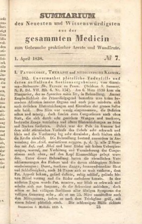 1. April 1838. No 7.
