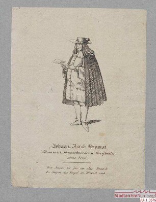 Johann Jacob Krawat, Illuminist, Formschneider und Briefmaler