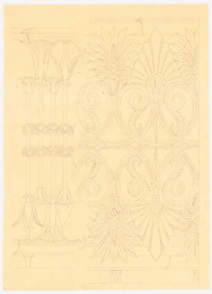 Ornamentstudie: Vegetabile Ornamentik mit Blüten