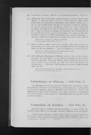 Verhandlungen zu Schleswig. - 1428 Febr. 15.