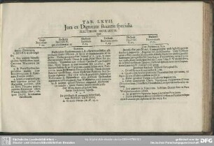 Tab. LXVII. Jura ex Dignitate fluentia specialia electorum secularium