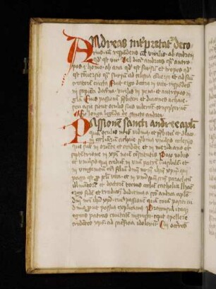 Jacobus de Voragine: Legenda aurea. De nomine sancti Andree ex Lombardica historia
