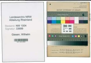 Entnazifizierung Wilhelm Giesen , geb. 16.08.1904 (Kaufmann)