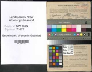 Entnazifizierung Wendelin Gottfried Engelmann , geb. 02.06.1892 (Lehrer)