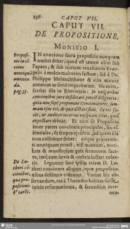 Caput VII. De Propositione