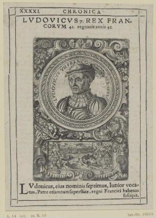 Bildnis des Lvdovicvs 7. Rex Francorvm