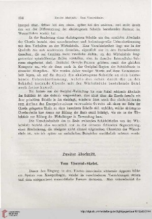 Zweiter Abschnitt: Vom Visceral-Skelet