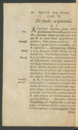 Cap. V. De modis acquirendi